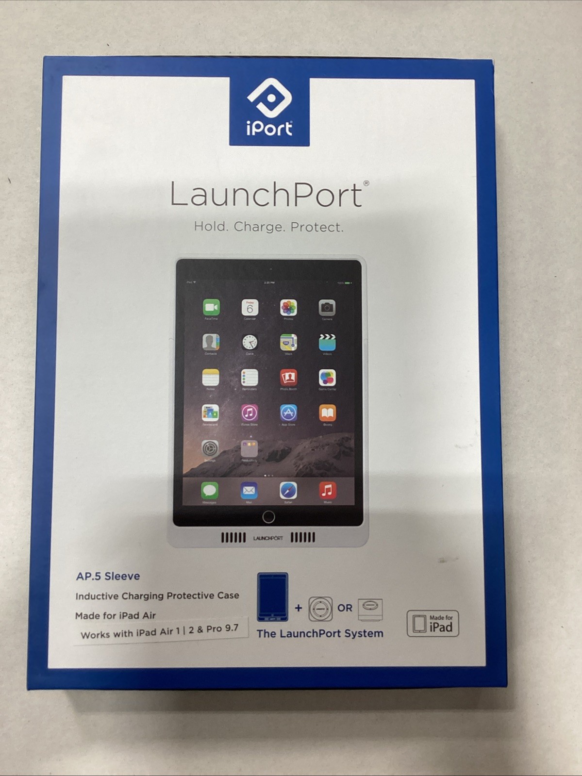 iPORT 70322 AP.5 LaunchPort Sleeve for Apple iPad Air 1 2 Pro 9.7" - White
