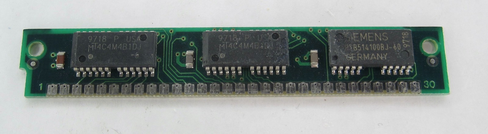 Siemans Vintage HYB514100BJ-60 30-Pin Single In-Line Memory Module SIMM RAM