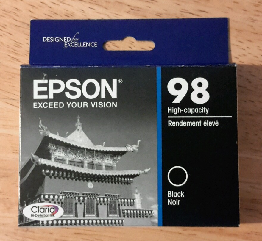06-2024 Genuine Epson 98 Black ink T0981 T098120 Artisan 835 837 High Capacity