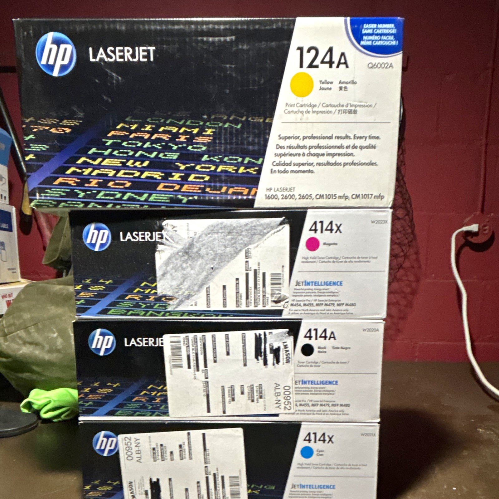 HP Genuine 124A Q6002A + 414A/414X W2020A/W2021X/W2023X Toner Lot