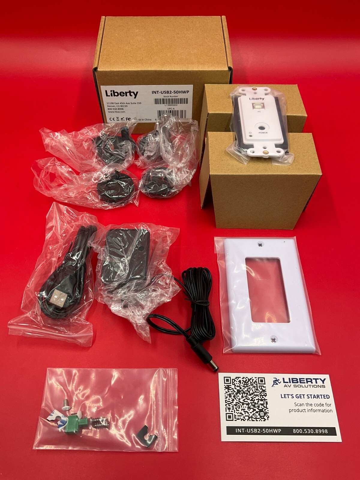 Liberty intelix USB2 High Speed Wall Plate INT-USB2-50HWP ✅❤️️✅❤️️ BRAND NEW