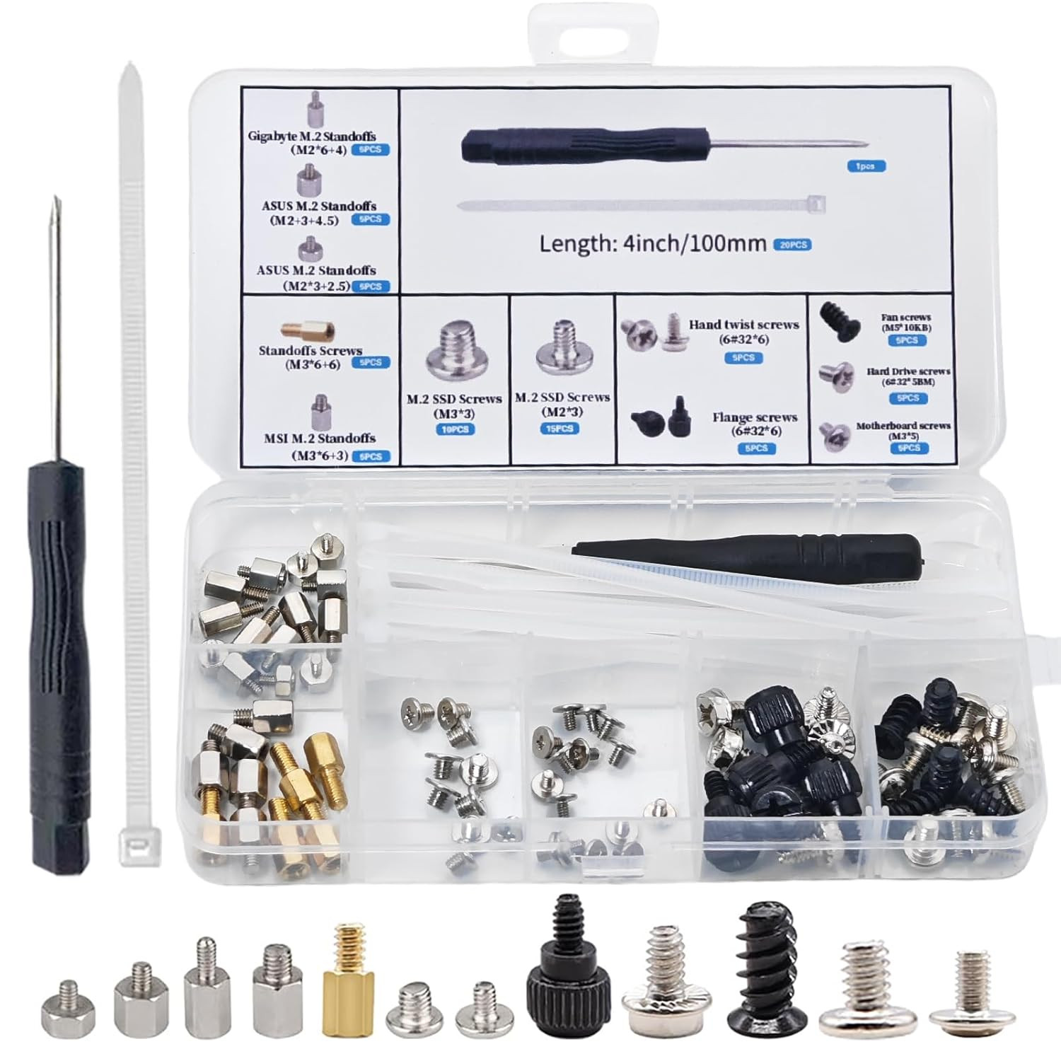 M.2 Screws, Motherboard Screw for Asus Gigabyte Asrock MSI Motherboards, Compute
