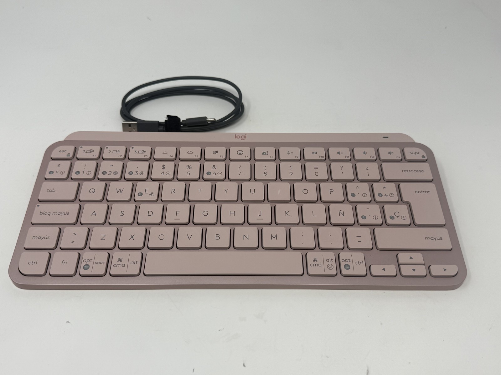 ROSE - LOGITECH MX KEYS MINI WIRELESS KEYBOARD ROSE SPANISH LAYOUT