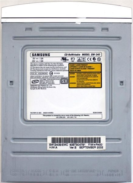 SAMSUNG CD-ReWritable SW-240 F/W=R400 VER.B