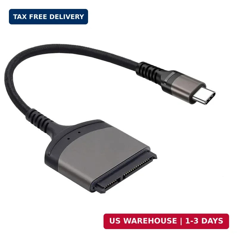 cablecc 5Gbps USB-C Type-C to SATA 22 Pin Adapter Cable for 2.5" Hard Disk Drive