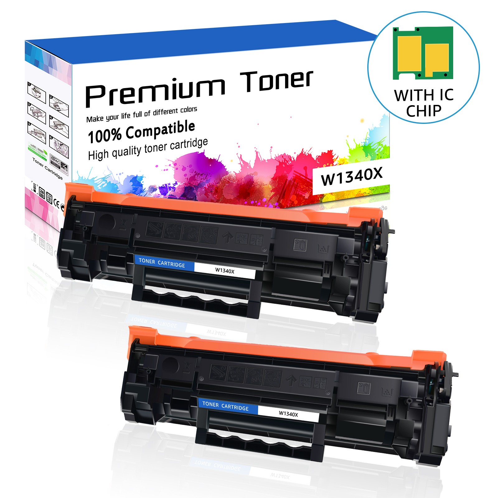 2PK W1340X 134X With Chip Toner Cartridge Fit For HP Laserjet M209dw MFP M234sdw
