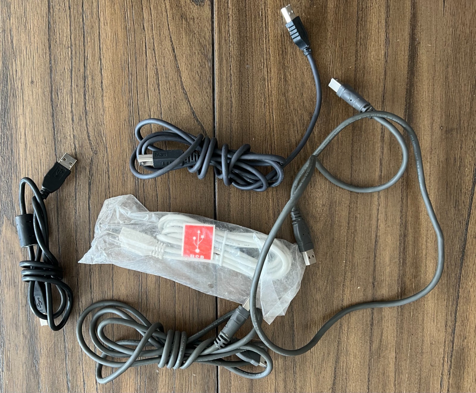 Lot of 5 Printer Cables (USB)
