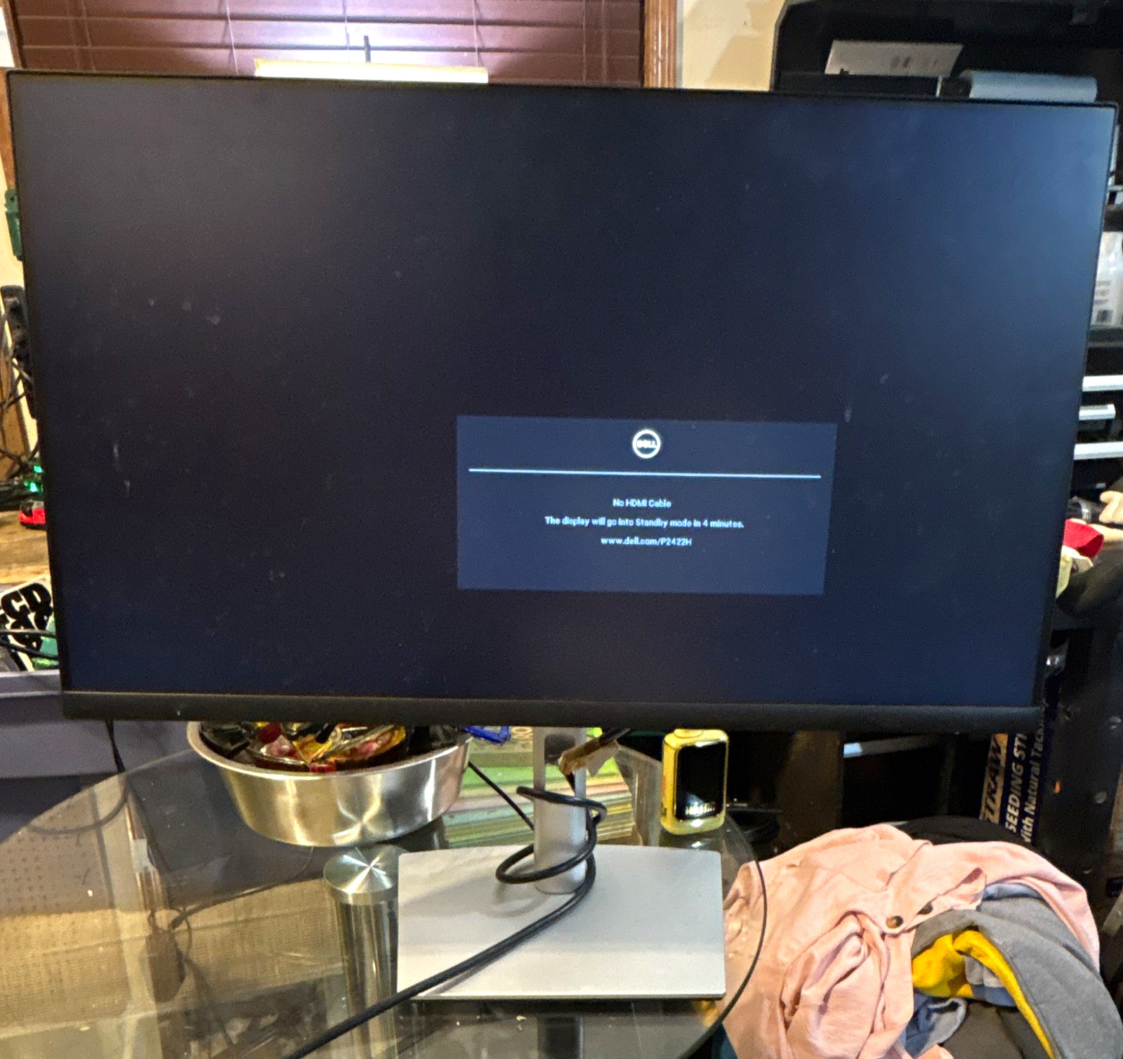 Dell P2422H 24 in LCD Monitor 1080p 16:9 DisplayPort HDMI VGA, Black/Silver