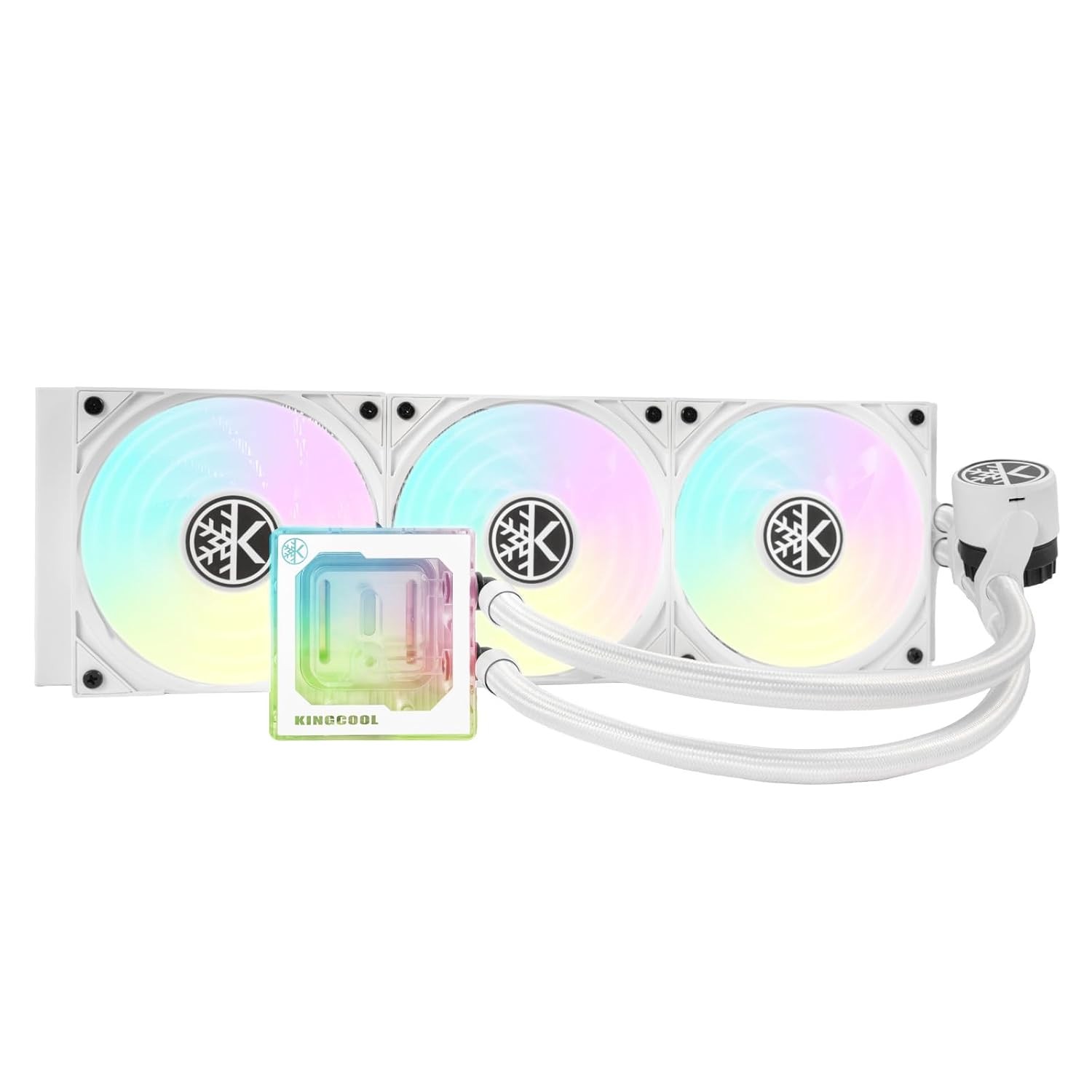 360mm AIO CPU Liquid Cooler White Pure Flow 360mm AIO Cooler for AMD Intel CPU