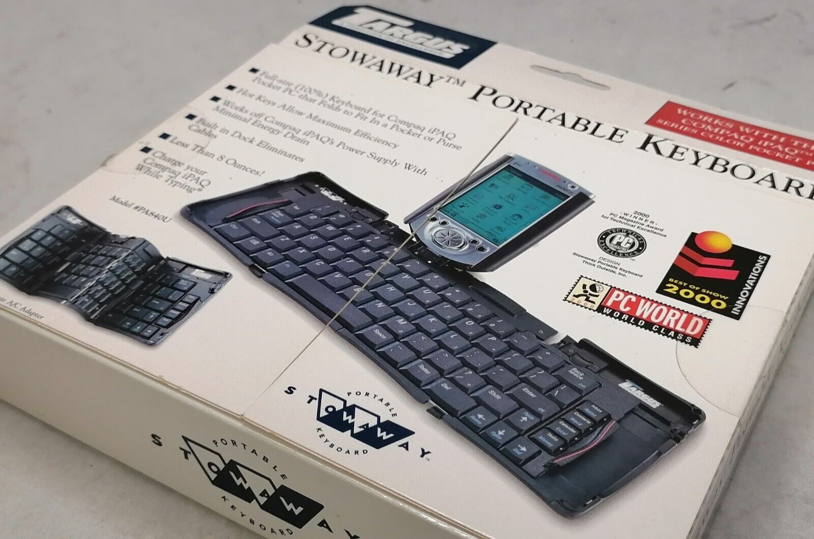 Vintage NIB Targus PA840 Wired Stowaway Portable Keyboard For Compaq iPaq