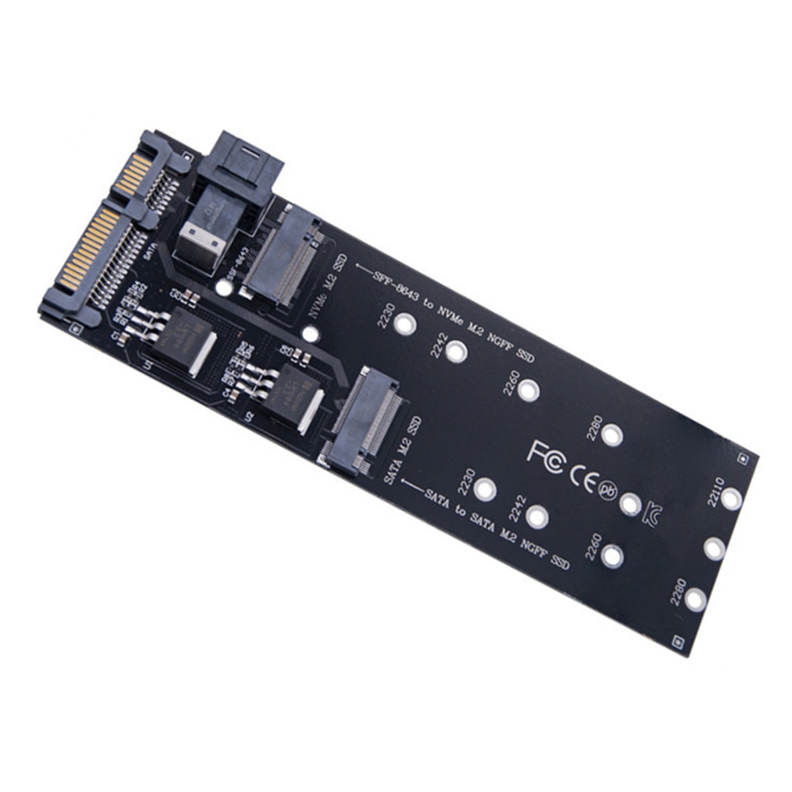 22Pin SATA M.2 SSD Adapter SFF-8643 to NVMe M.2 NGFF SSD for Mainboard a