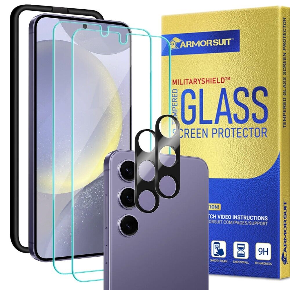 [2+2 Pack] ArmorSuit Samsung Galaxy S24  Plus Glass Screen + camera protectors