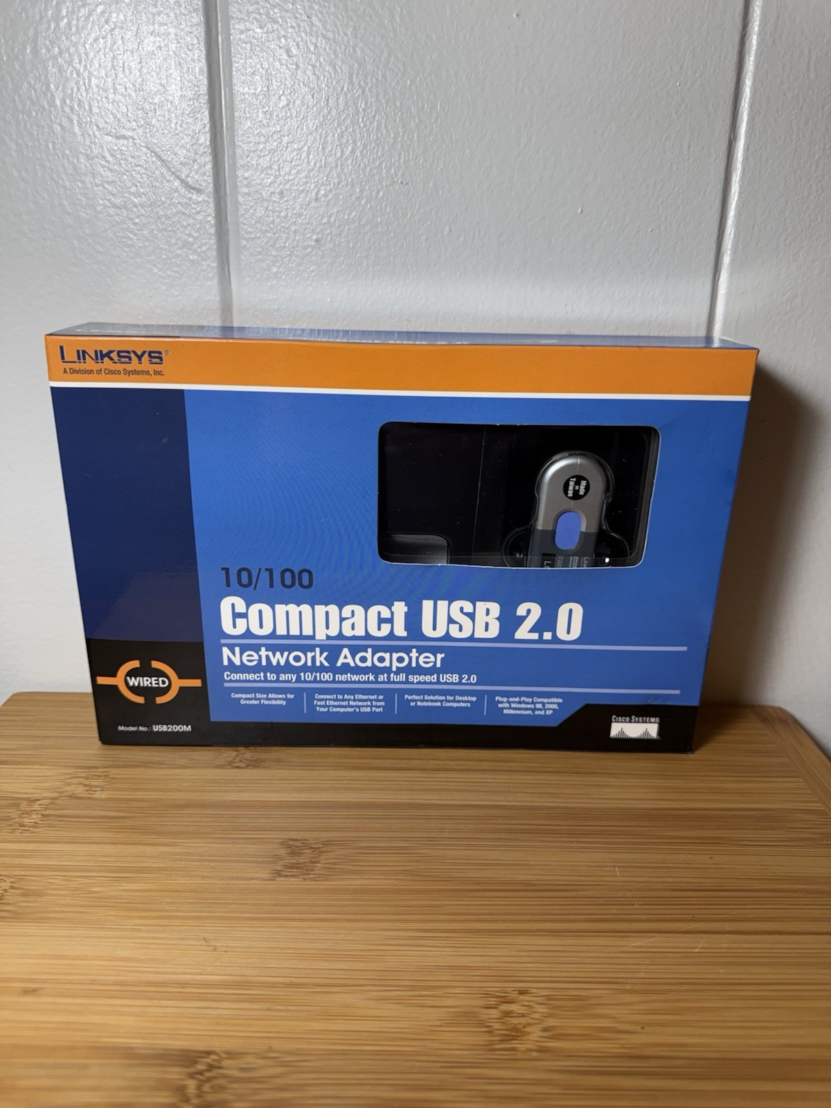 Linksys Model USB200M Compact USB 2.0 Network Adapter New Sealed In Box Cisco