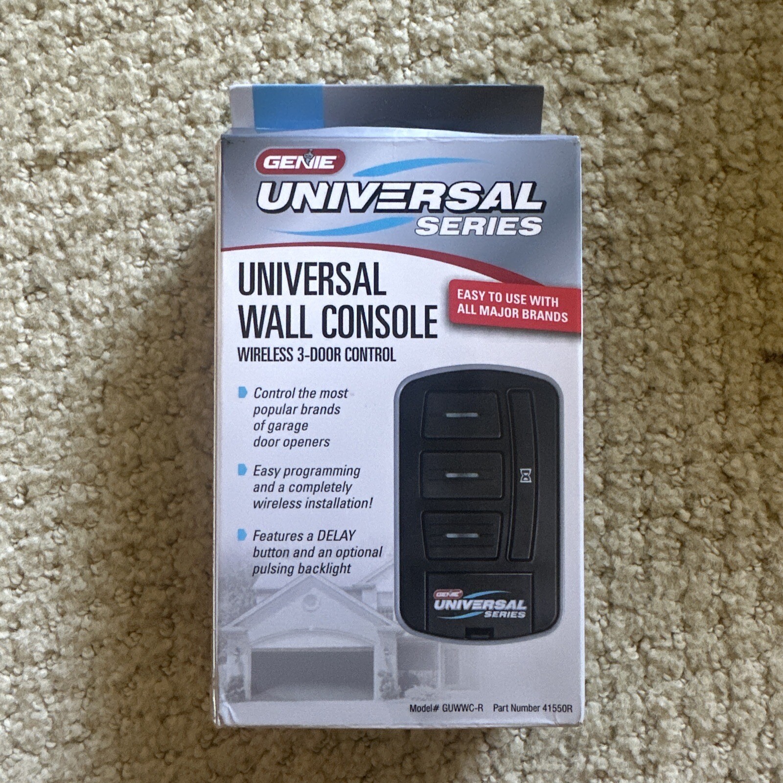 Genie Universal Wireless 3-Door Wall Console GUWWC-R NEW