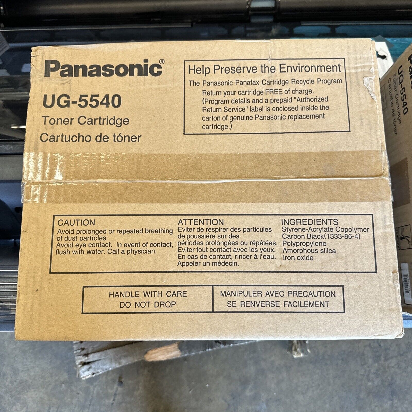 New Sealed OEM Panasonic UG-5540 Black Toner + Drum Cartridge