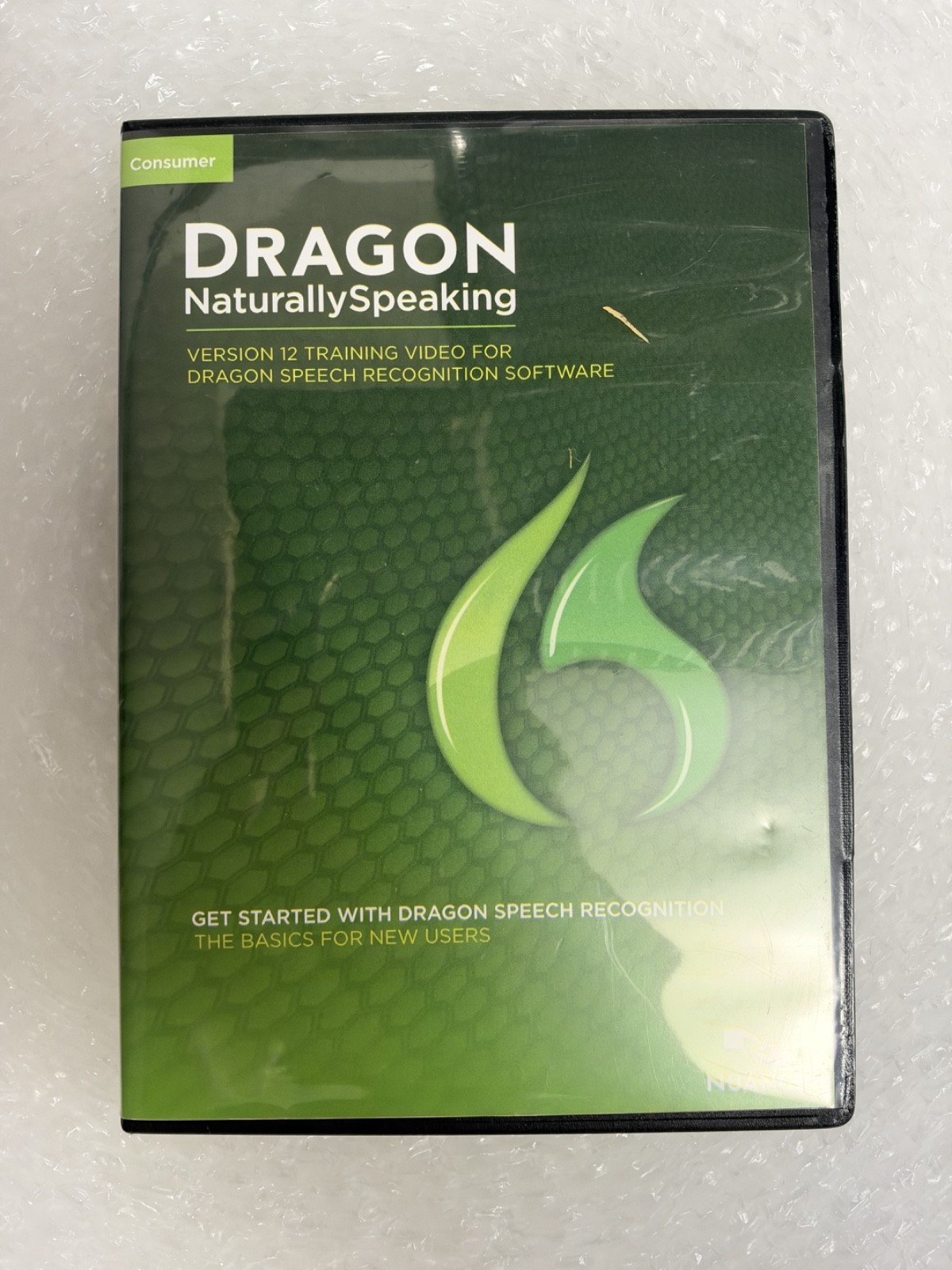 NUANCE DRAGON NATURALLY SPEAKING VERSION 12 TRAINING VIDEO FOR SOFTWARE - USED