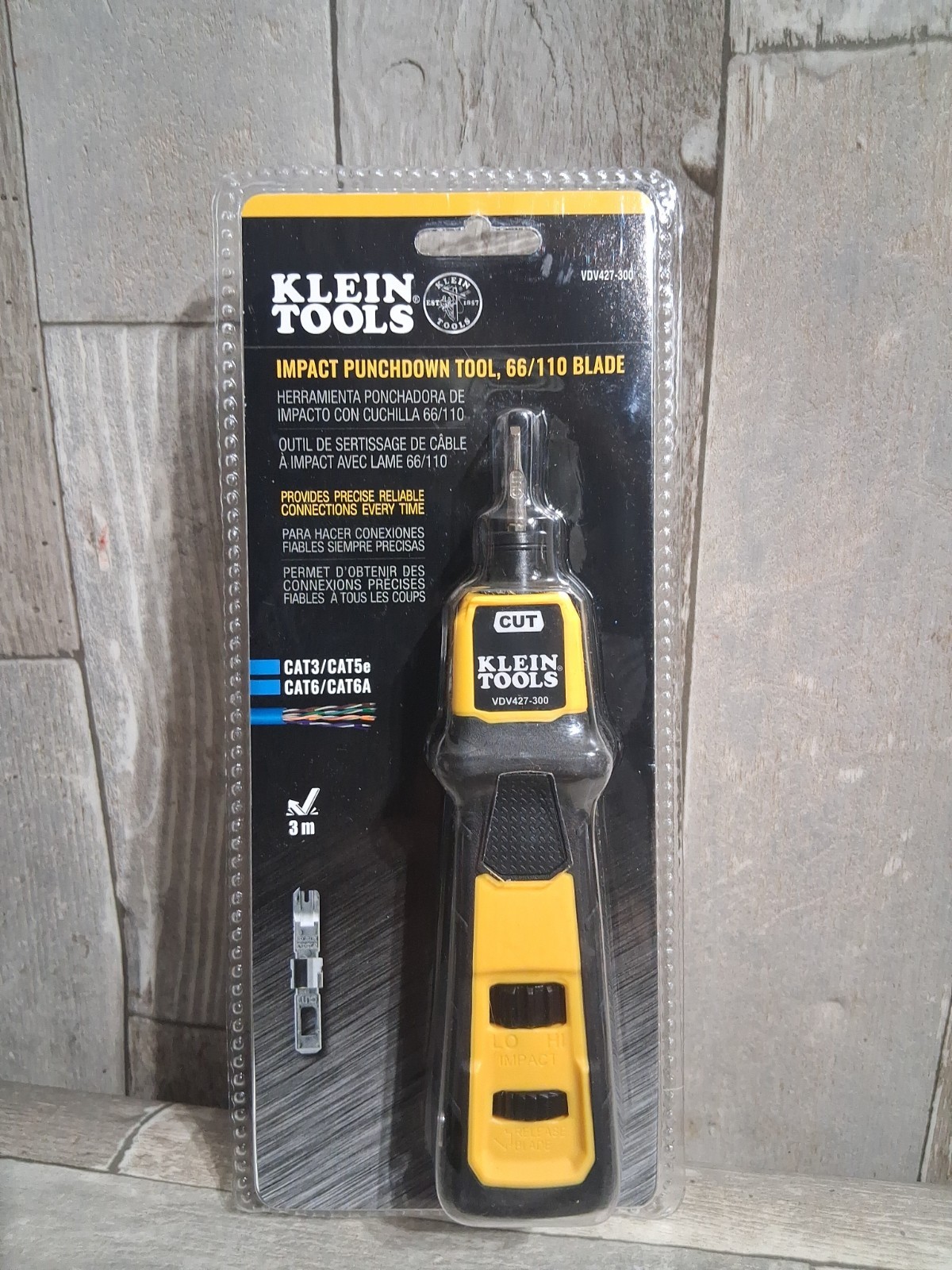 Klein Tools VDV427-300 Impact Punchdown Tool 66/110 Blade, Pick & Spudger  3339