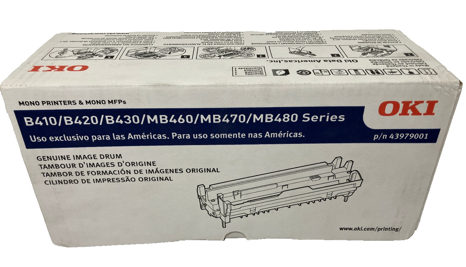 OKI P/N 43979001 Genuine Image Drum B410/B420/B430/MB460/MB470/MB480 Series NEW