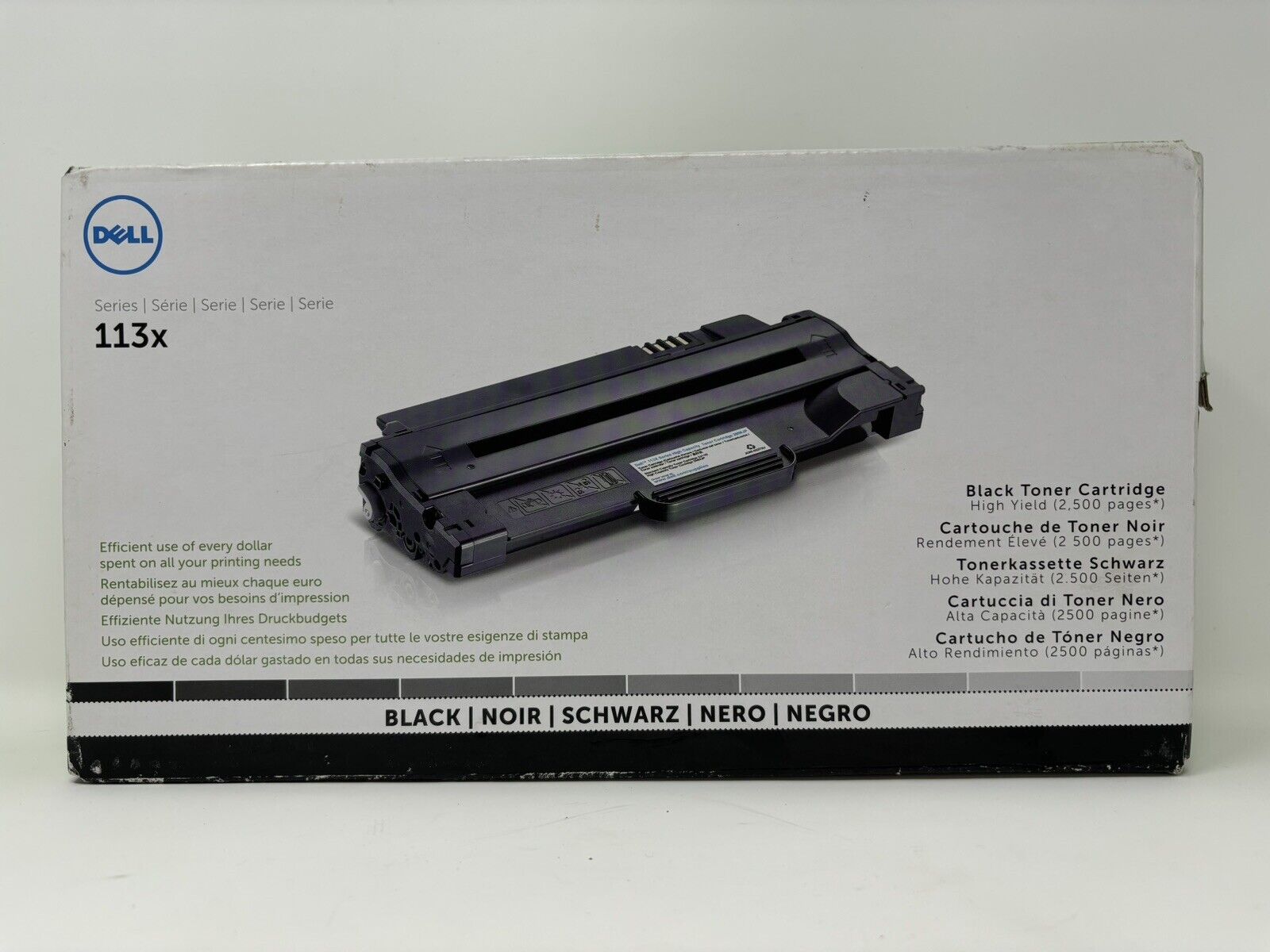 New Genuine Sealed Dell 113X Series Black High Yield Toner 2,500 Pages