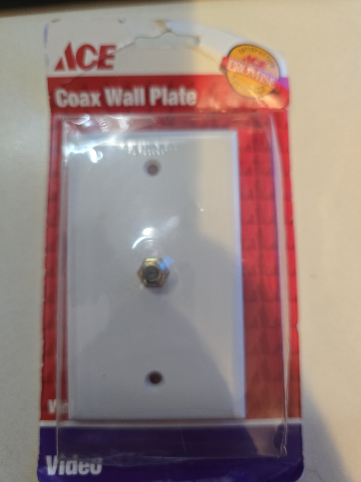 ACE HARDWARE ACE 33401 VIDEO COAX WALL PLATE IN WHITE-082901334019