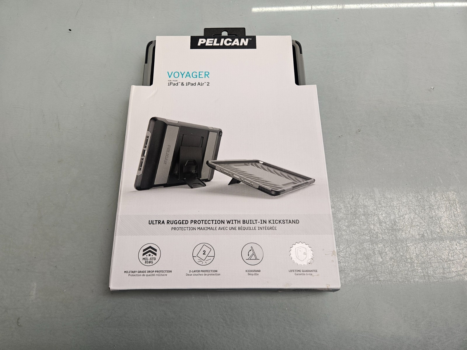 PELICAN Voyager Case iPad 9.7" & iPad Air 2, Black, w/ Kickstand NEW