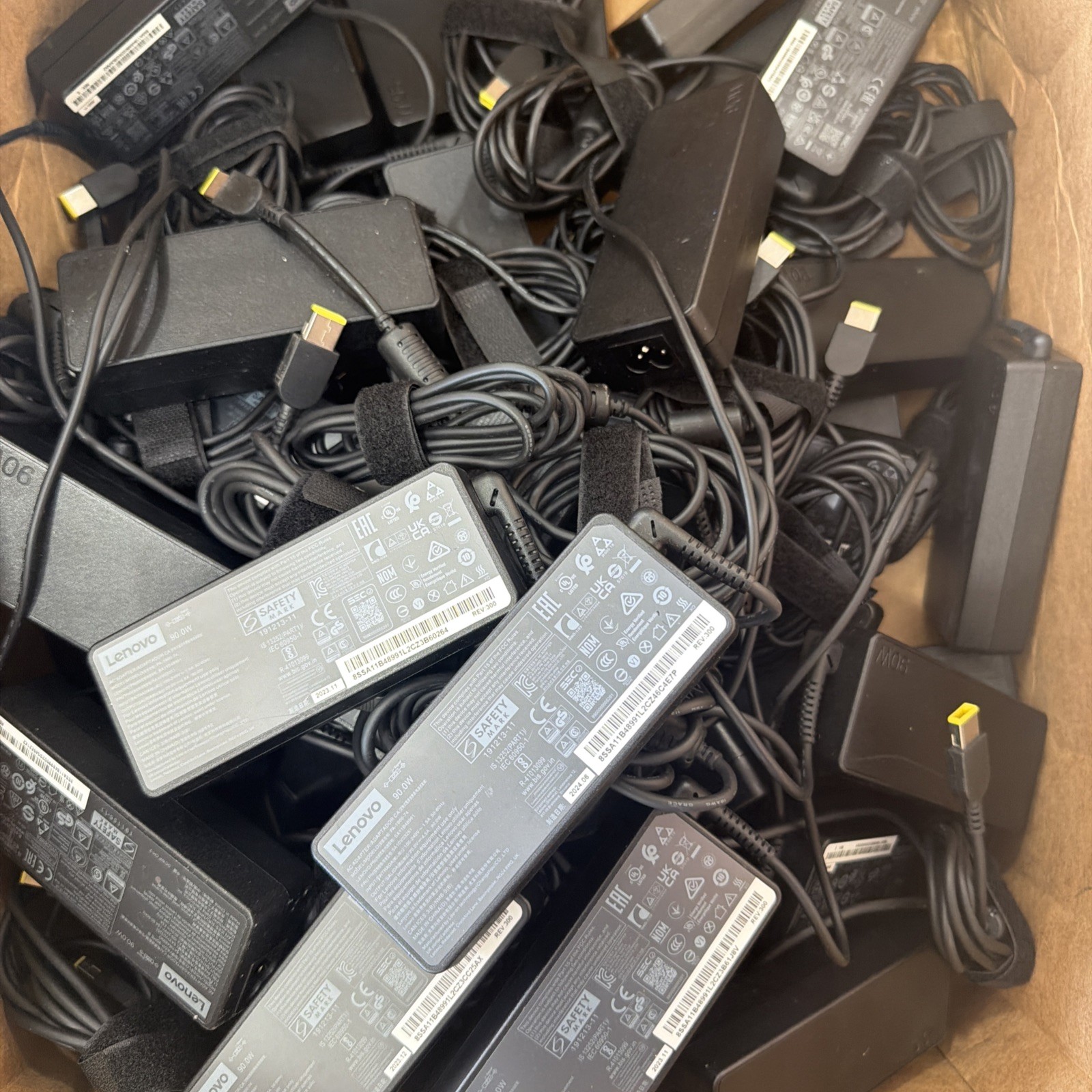 10X LENOVO 01FR041 90W Lot of 10X Genuine AC Power Adapter Wholesale