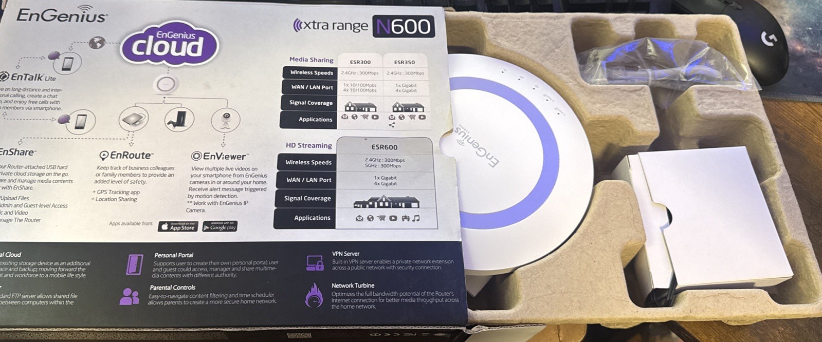 EnGenius Dual-Band Concurrent Gigabit Wireless Cloud Router ESR600   Brand New 