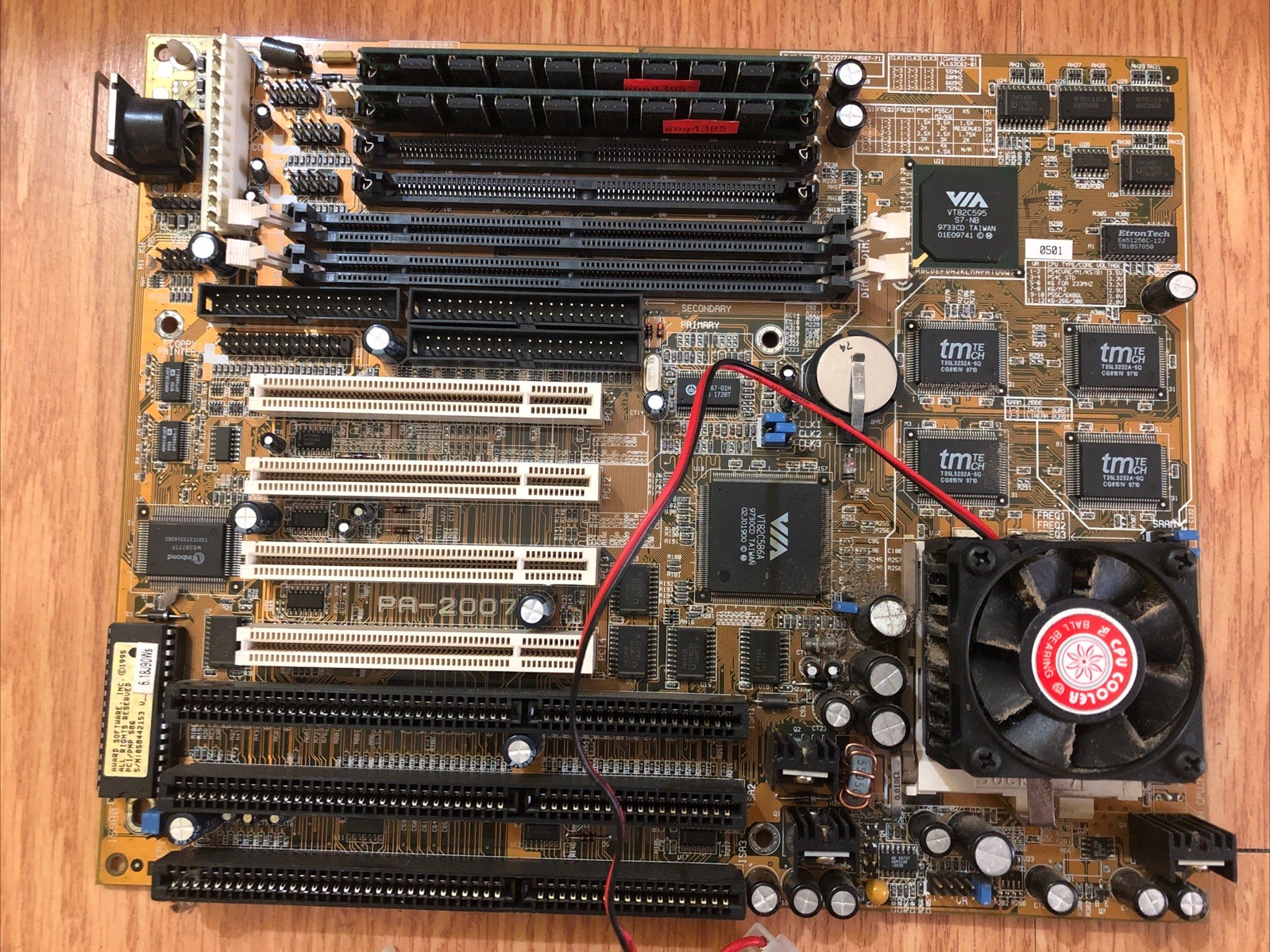 Vintage FIC PA-2007 Socket 7 Baby AT Motherboard