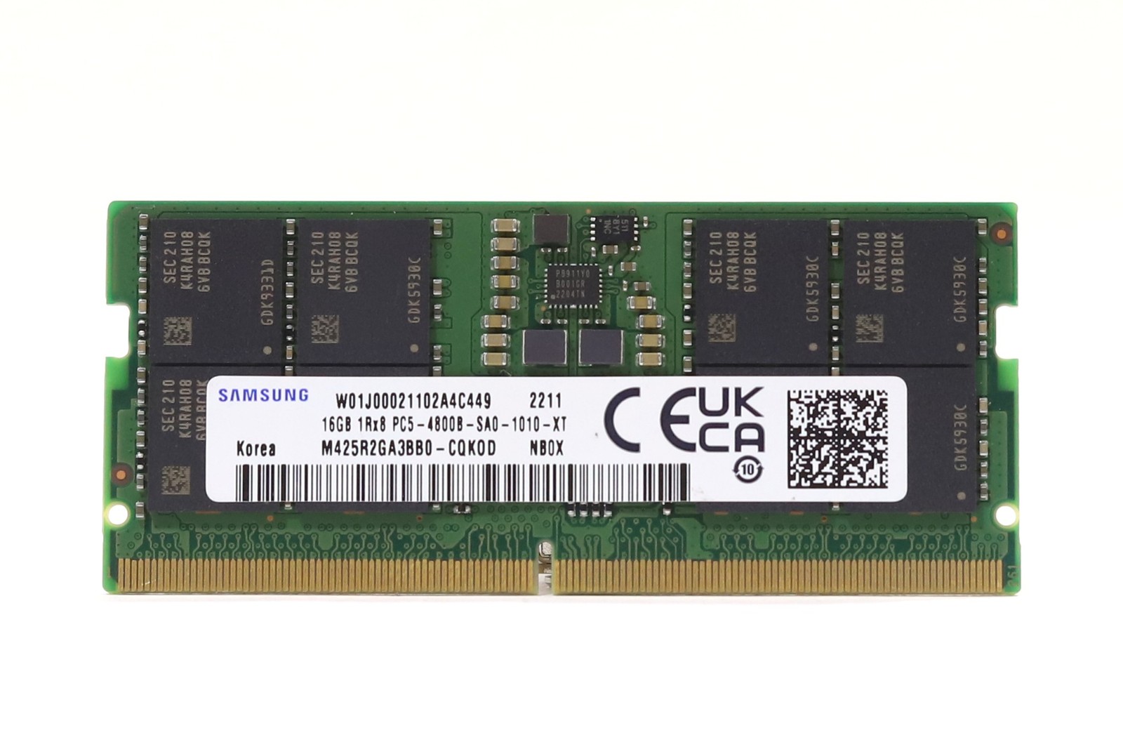Samsung 16GB 1Rx8 PC5-4800B-SA0-1010-XT Laptop Memory P/N: M425R2GA3BB0-CQK0D
