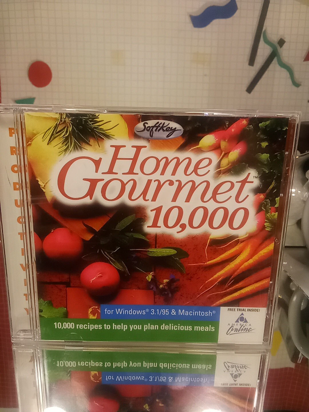 Softkey 1997 Home Gourmet 10,000 Recipe Software PC CDrom Windows 3.1 Macintosh
