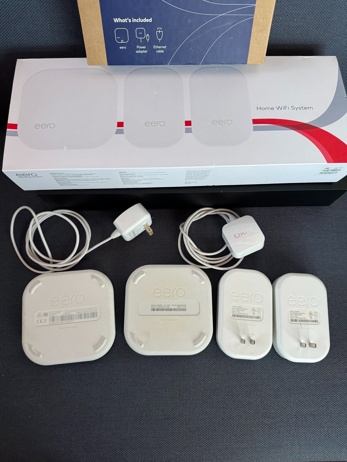 eero Pro 2nd Gen Mesh WiFi System 2 Pro B010001 + 2 Beacon D010001 with Boxes