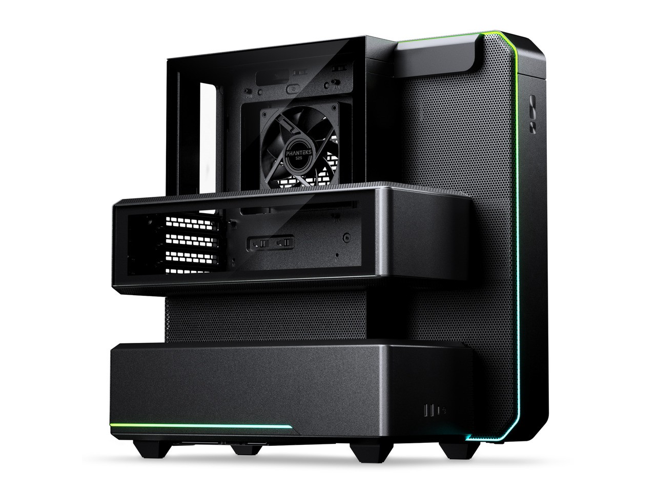 Phanteks EX5, ATX Multi-Chamber PC Case, S25-120 Fan, ARGB LED, Black
