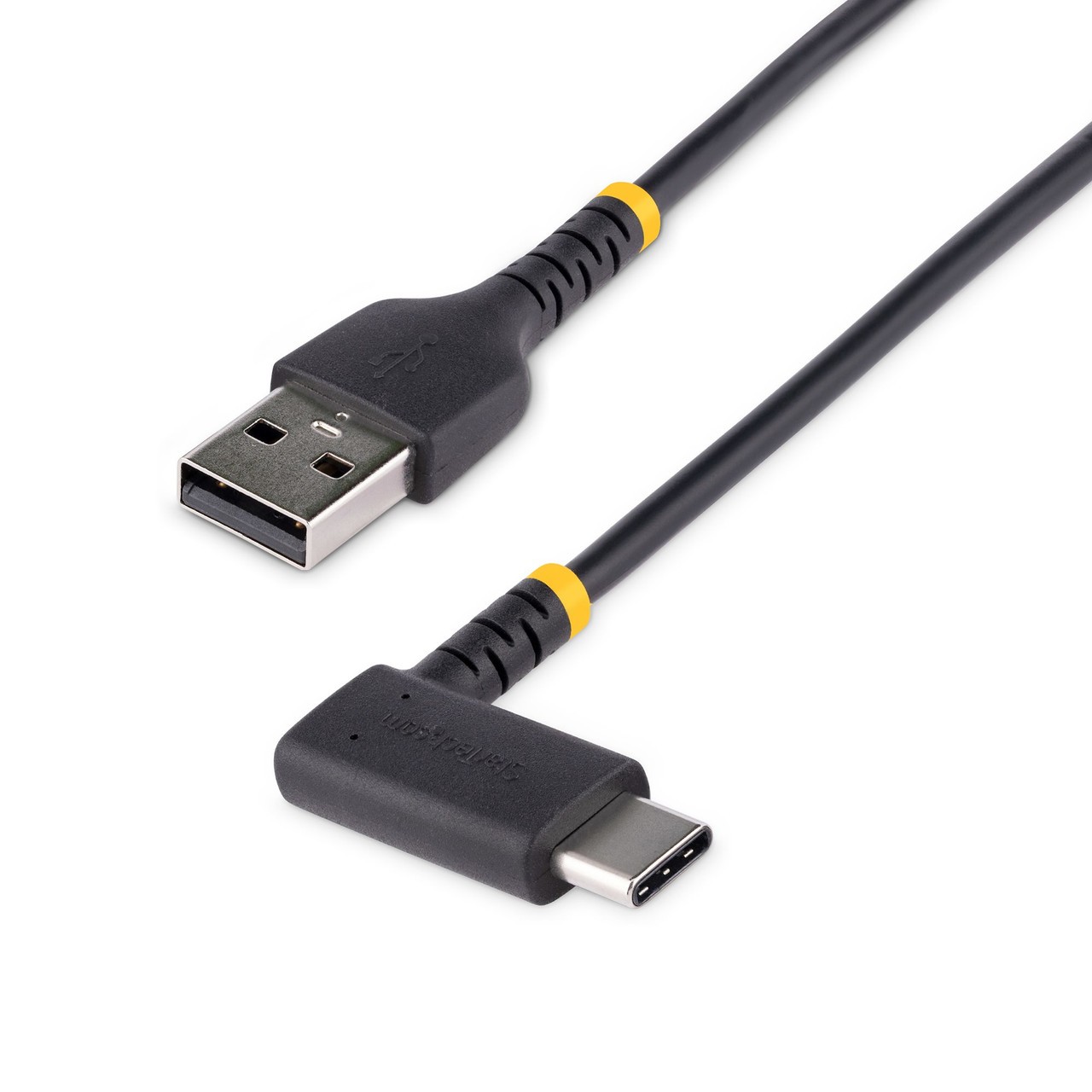 Startech 1FT (30CM) USB-A TO USB-C FAST CHARGING CABLE RUGGED RIGHT-ANGLED CH...