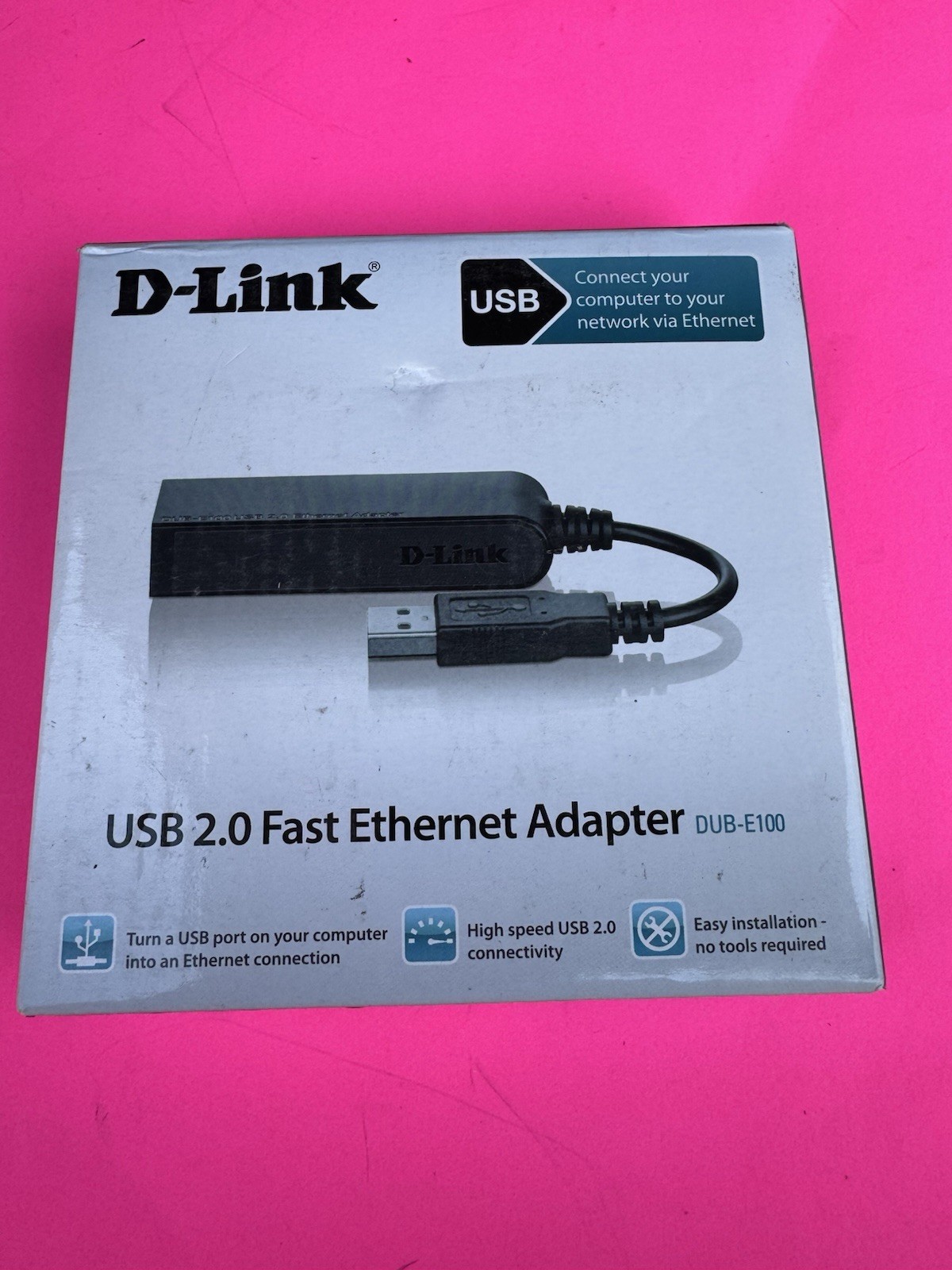 D-Link DUB-E100 Hi-speed USB 2.0 Ethernet Adapter-BRAND NEW
