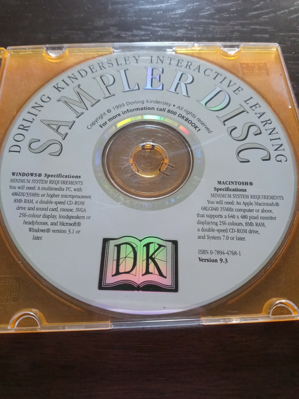 Dorling Kindersley Interactive Learning Sampler Disc CD ROM