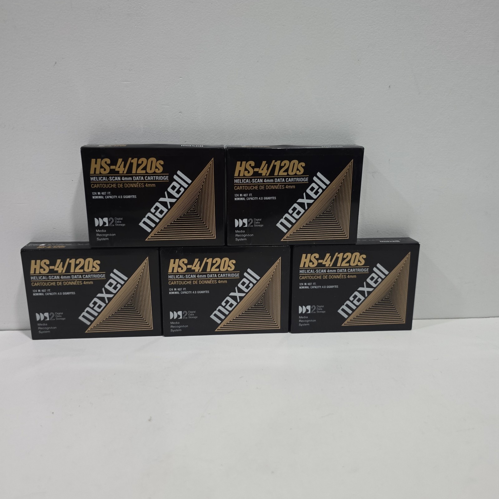 5x New Maxell  HS-4/120S 4mm DDS-120 DDS-2 4GB/8GB Data Tape Cartridges Sealed 