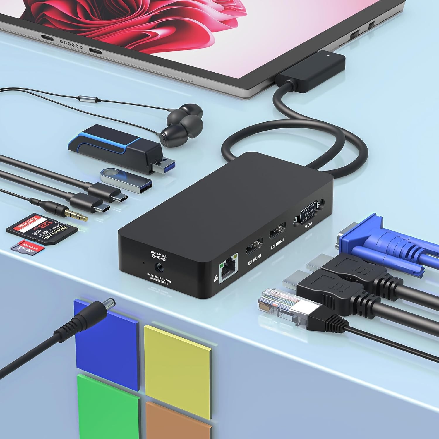 Expansion Dock Surface Computer Dedicated Magnetic Connect Docking Station SHC79