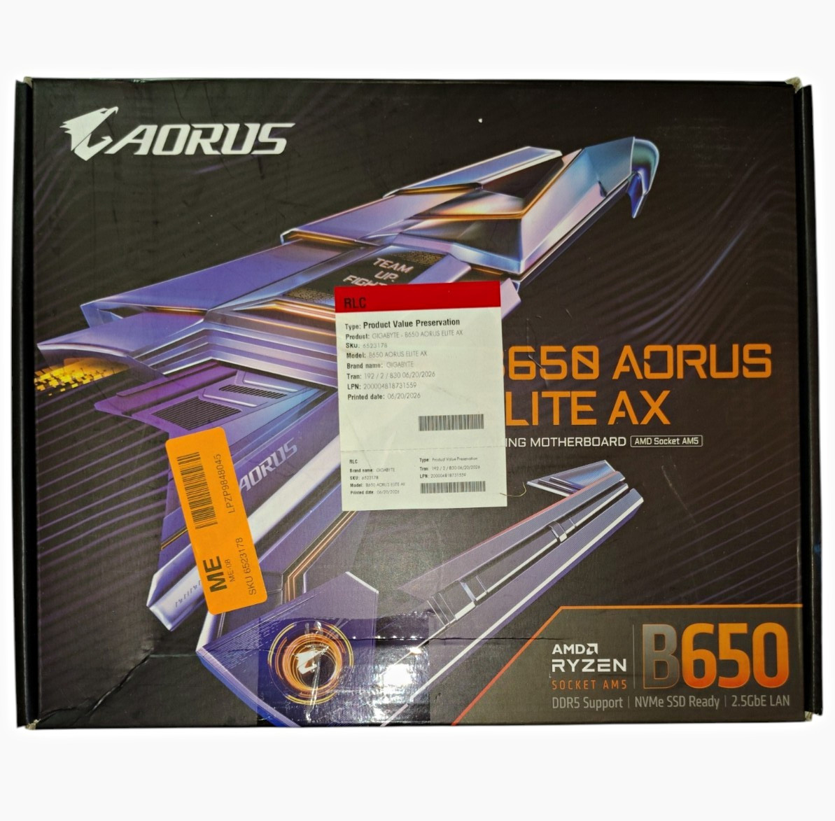 GIGABYTE B650 AORUS ELITE AX AM5 AMD ATX DDR5 Gaming M.2 PCIe