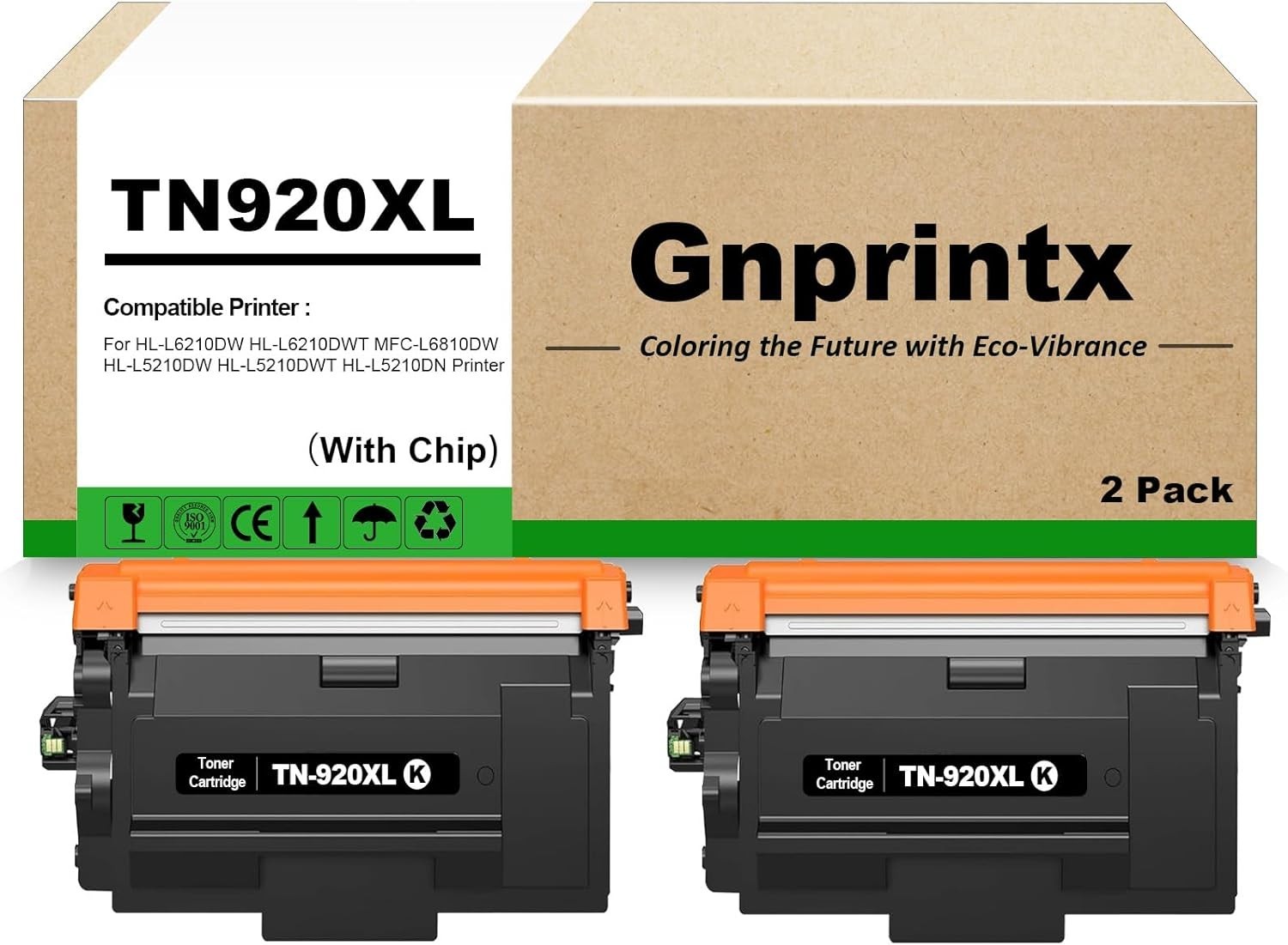 2PK TN920UXXL TN920XXL TN920XL Toner Cartridge Compatible for Brother HL-L5215DW