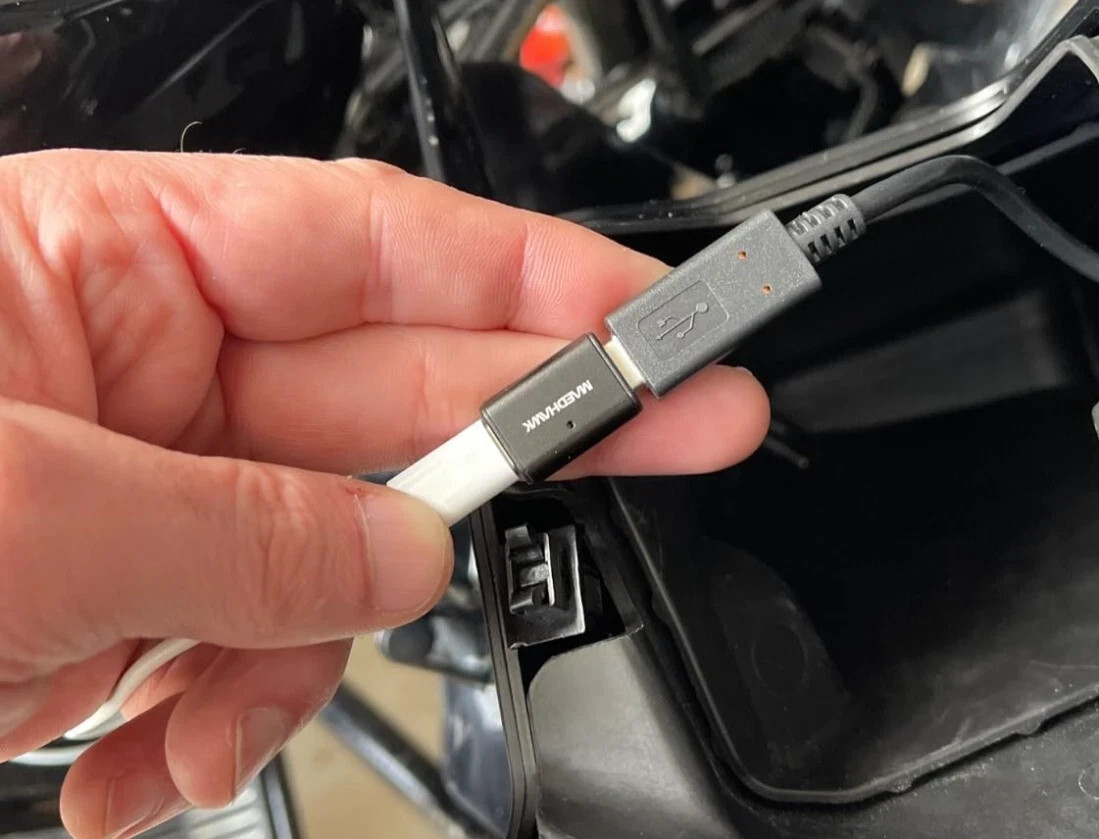 ByPass Motorcycle CarPlay Bluetooth Headset Adapter Passthrough USB-C Charging