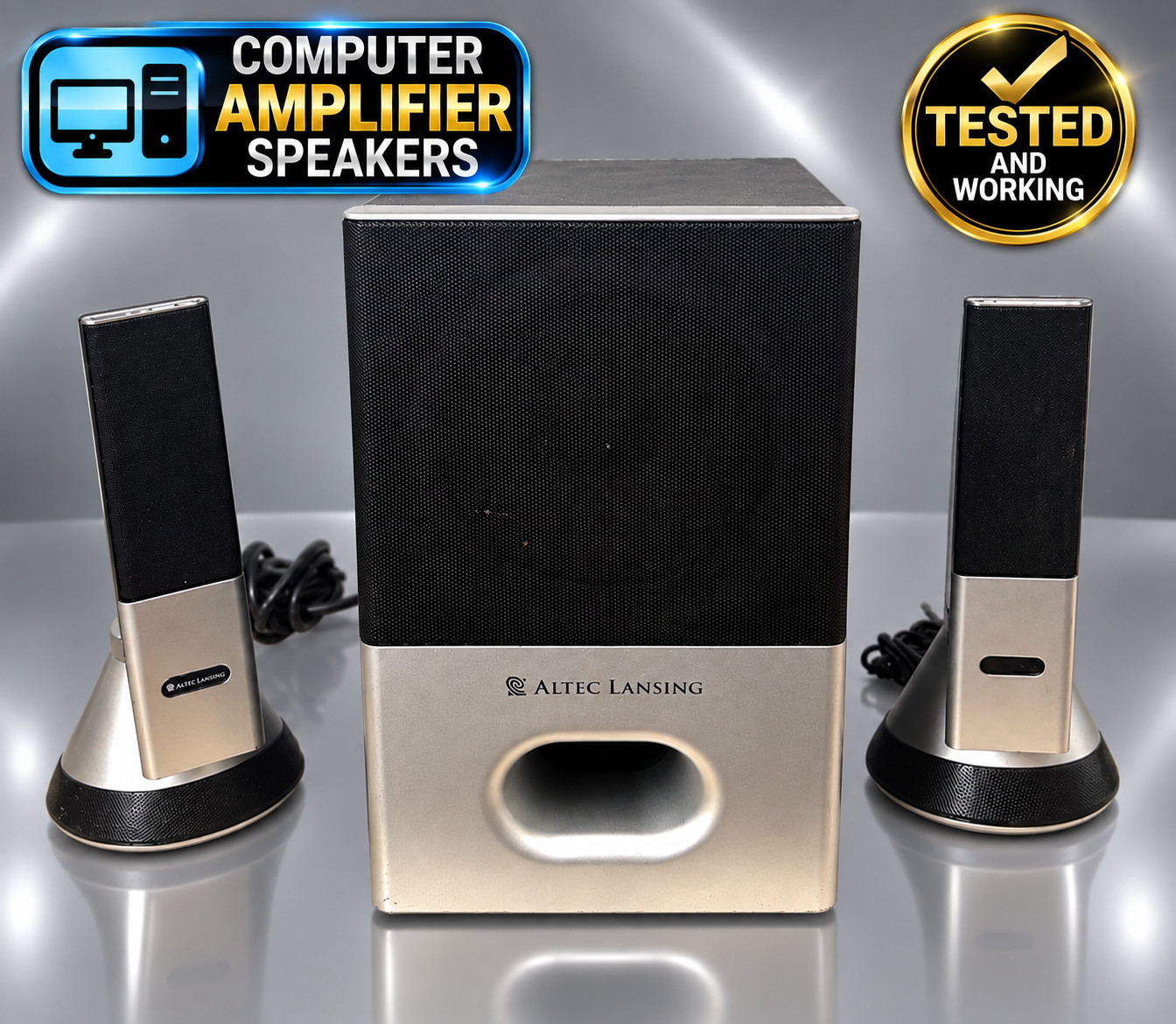 Altec Lansing VS4221 2.1 Computer Amplified Speakers  System Subwoofer Tested