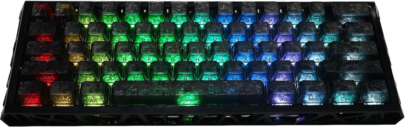 60% Mechanical Gaming Keyboard Wired, Hollow Computer Keyboard