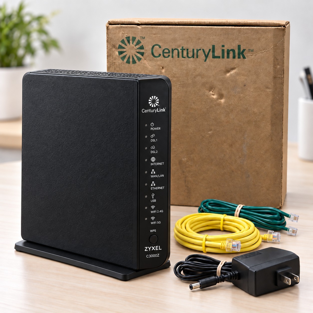 Century Link C3000Z AC2200 DSL Fiber Bonding Gateway Wireless Modem WiFi Router 