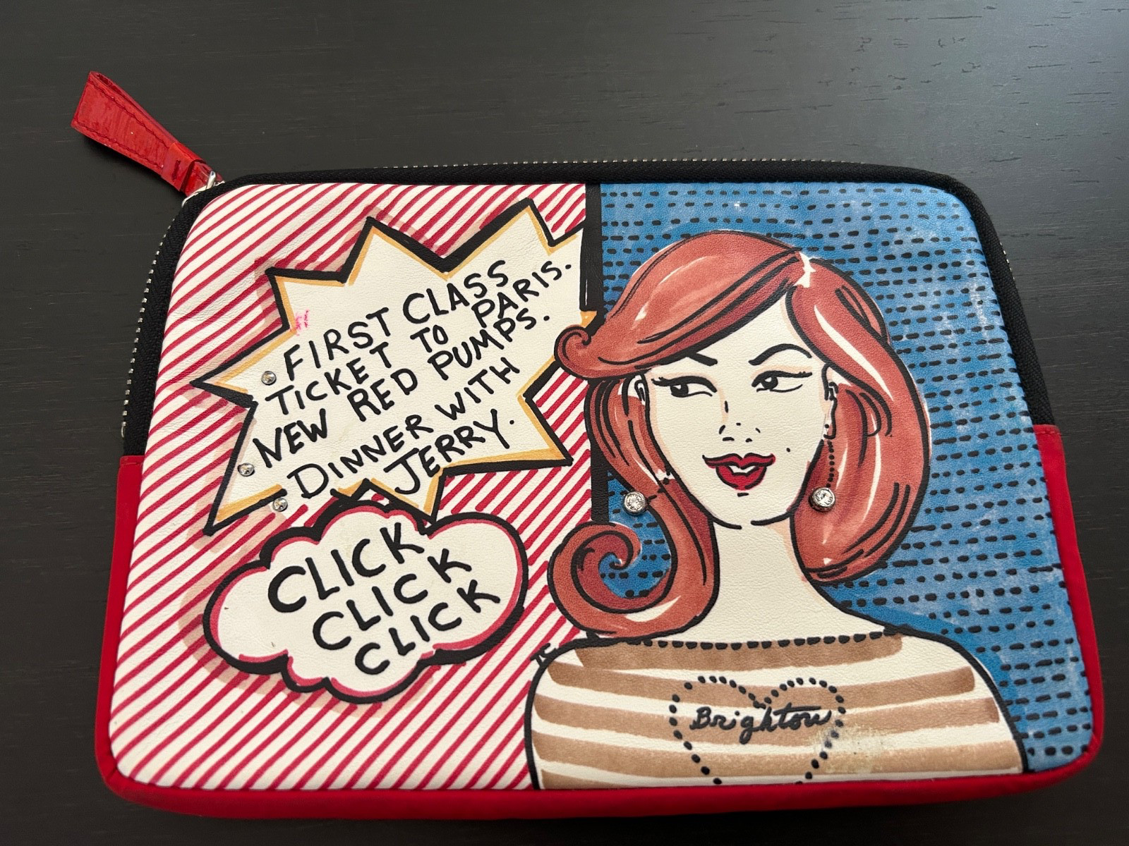Brighton Fashionista "First Class" Mini iPad Padded Case / Cover -Travel Pouch