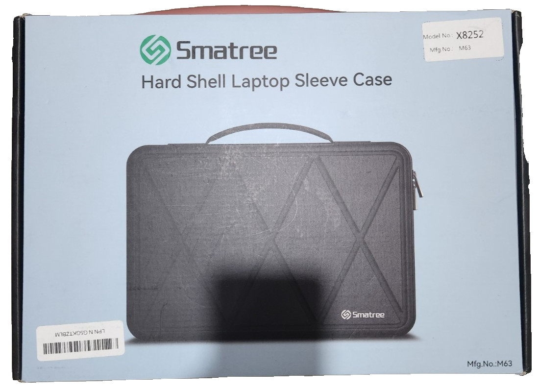 Black Smatree Hardshell Zipper Laptop case X8252