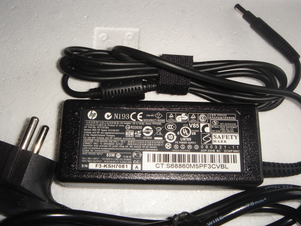 Hp Envy 4 Power Supply 19.5V 3.33A 65W 693715-001 677770-001 New