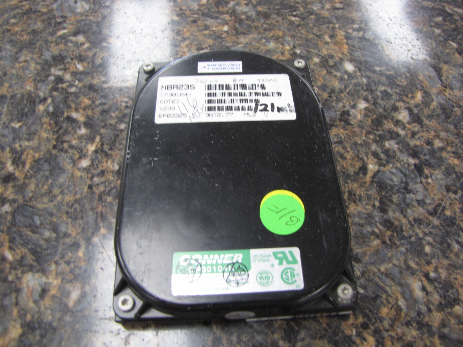 Vintage Conner CP30104H 3400 RPM Internal Hard Drive - IZ8