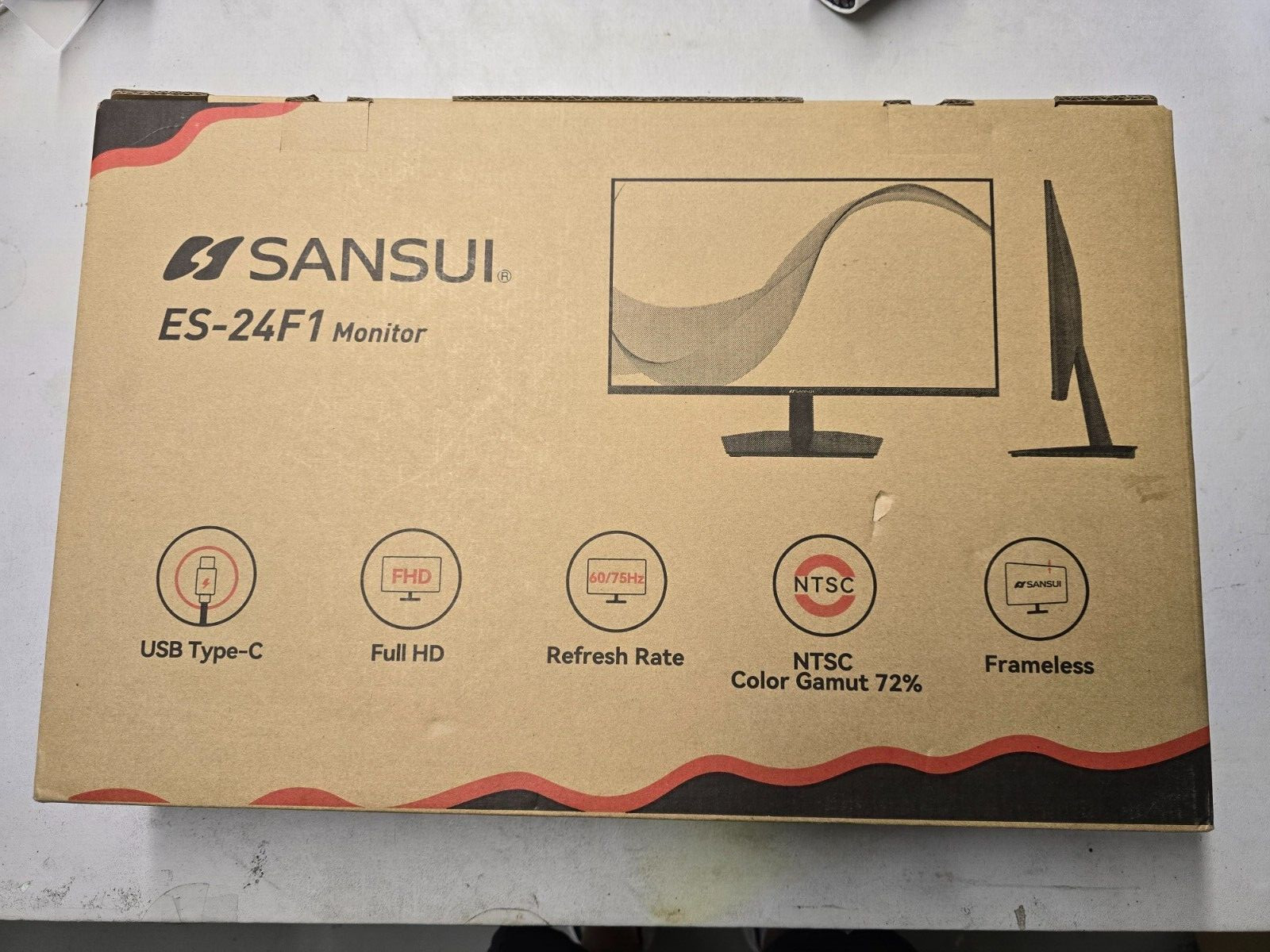 *NEW* Sansui ES-24F1  24" FULL HD 75HZ LED PC Monitor - Factory Sealed