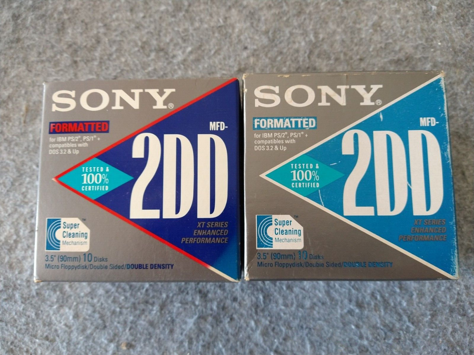 Sony 2HD 2DD Floppy Diskettes IBM Formatted 2X10 Pack 20 Total Un-used Open Box