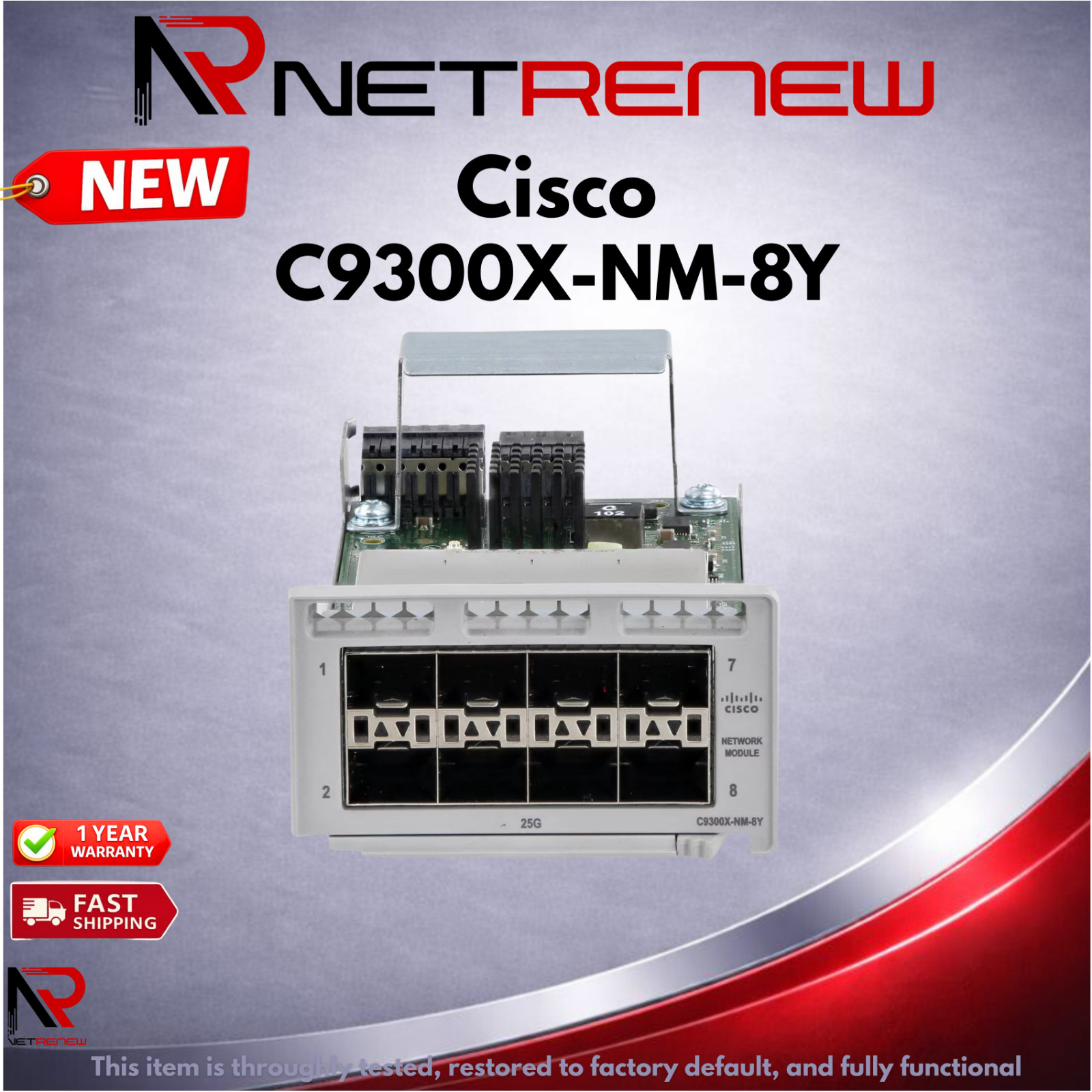 NEW Cisco Catalyst 9300 Series C9300X-NM-8Y 8 Port Network Module